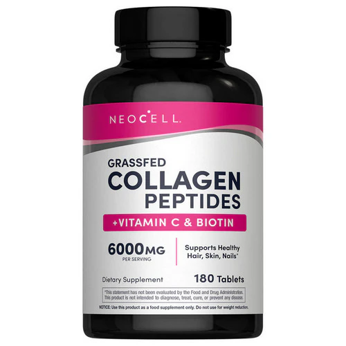 Neocell Laboratories, Collagen Peptides Grass Fed + C & Biotin, 180 Tablets