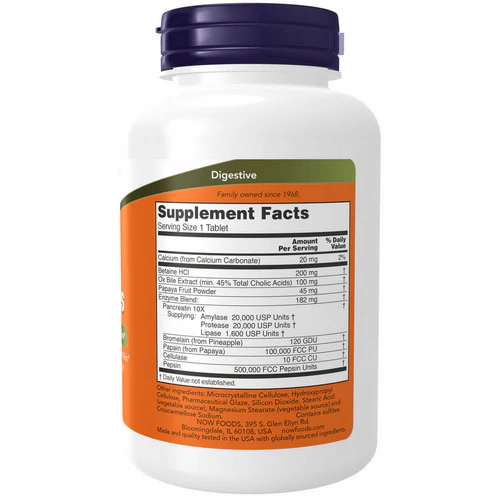 Now Foods, Super Enzymes, 180 Tabs - Image 2