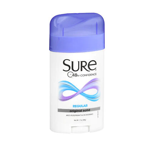 Sure, Anti-Perspirant Deodorant Original Solid, Regular Scent 1.7 oz