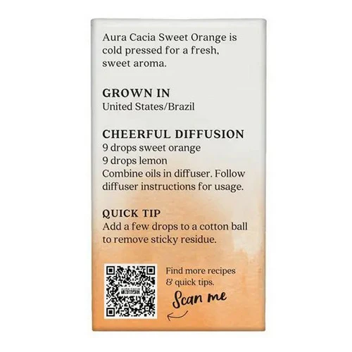 Aura Cacia, Sweet Orange Essential Oil Boxed, 0.25 Oz - Image 3