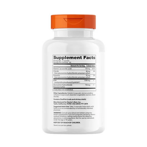 Doctors Best, Glucosamine MSM Formula, 180 Caps - Image 2
