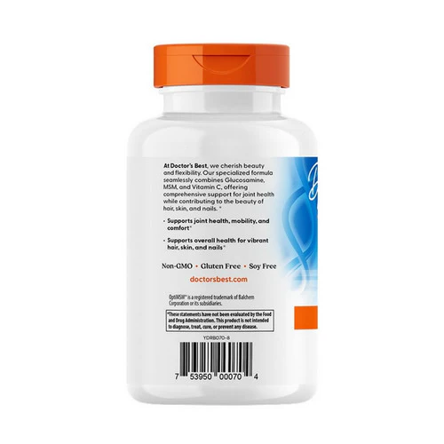 Doctors Best, Glucosamine MSM Formula, 180 Caps - Image 3