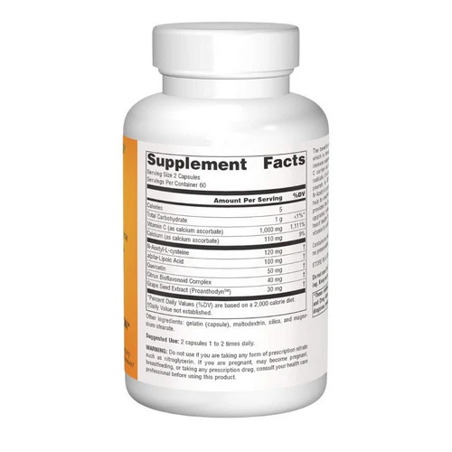 Source Naturals, Systemic C Capsules, 500mg, 120 Caps - Image 2