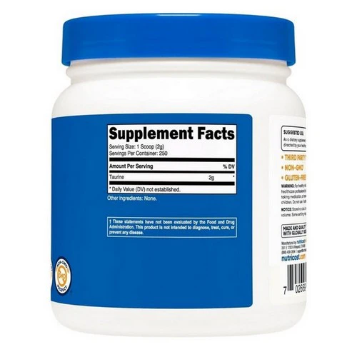 Nutricost, Taurine Powder, 500 Grams - Image 3
