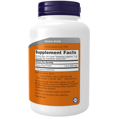 Now Foods, Taurine Pure Powder, 8 OZ - Image 2