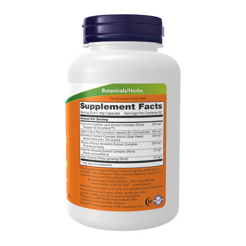 Now Foods, TestoJack 200, 120 vcaps - Image 2