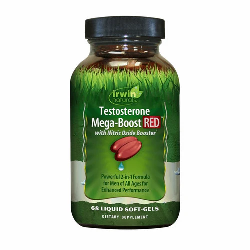 Irwin Naturals, Testosterone Mega Boost RED, 68 Softgels