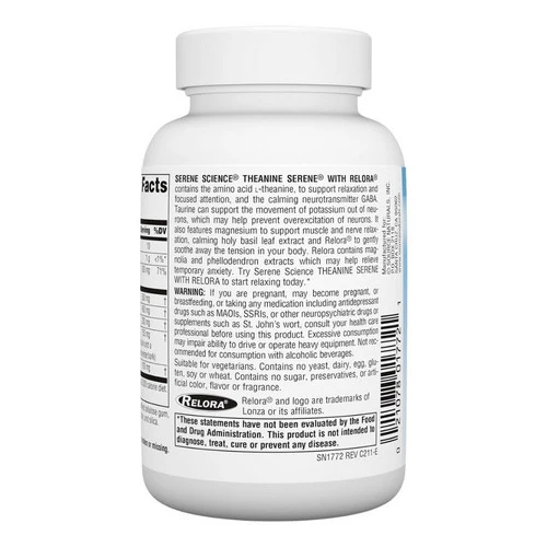 Source Naturals, Theanine Serine, W/relora 60 Tabs - Image 3