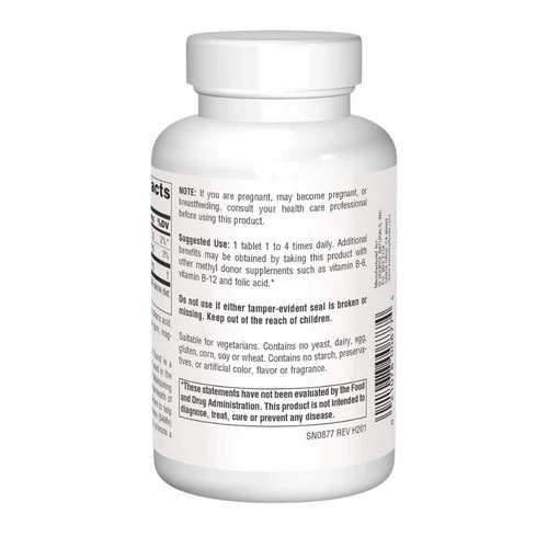 Source Naturals, TMG, 750 mg, 120 Tabs - Image 2