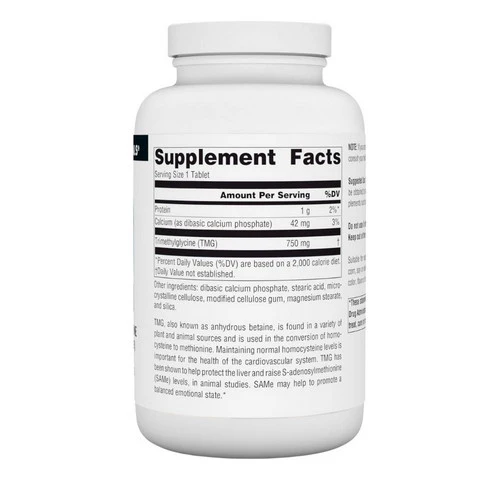 Source Naturals, TMG, 750 mg, 240 Tabs - Image 2