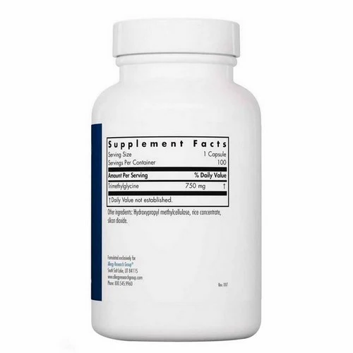 Nutricology/ Allergy Research Group, TMG Trimethylglycine, 100 Veg Caps - Image 3