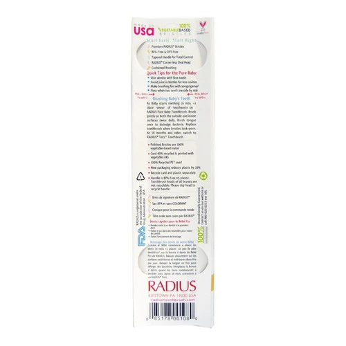Radius Toothbrushes, Toothbrush, Pure Baby Each - Image 2