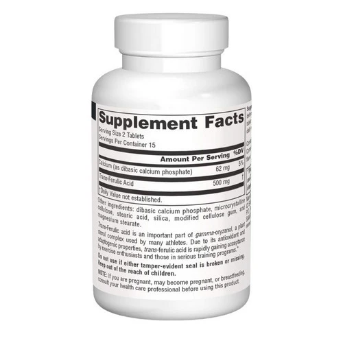 Source Naturals, Trans-Ferulic Acid, 250 MG, 30 Tabs - Image 3