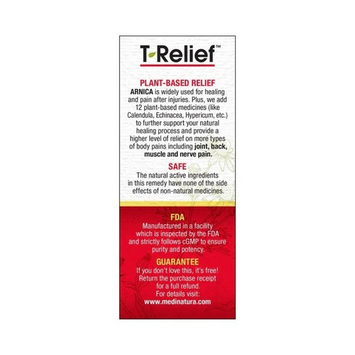 MediNatura, T-Relief Arnica +12 Extra Strength, 100 Tabs - Image 2