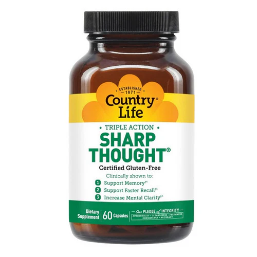 Country Life, Triple Action Sharp Thought, 60 Capsules - Image 2