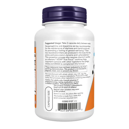 Now Foods, True Focus, 90 Veg Caps - Image 3