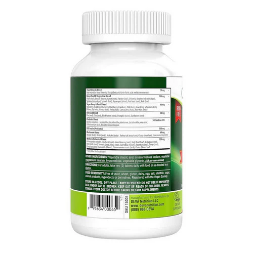 Deva Vegan Vitamins, Tuba Prime Vegan Multivitamin, 90 Coated Tabs - Image 3