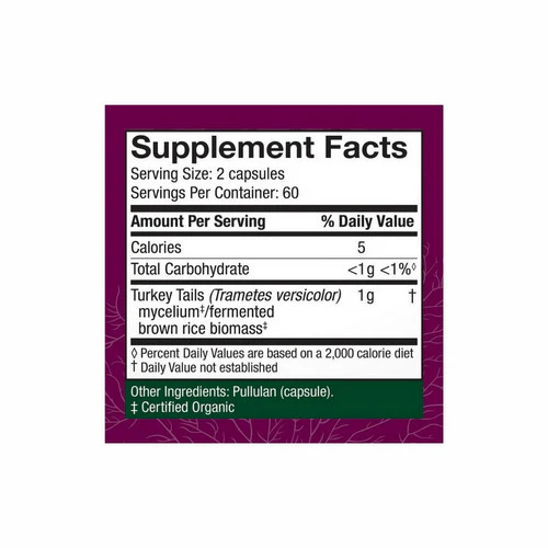 Host Defense, Turkey Tail Capsules, 120 Cap - Image 3