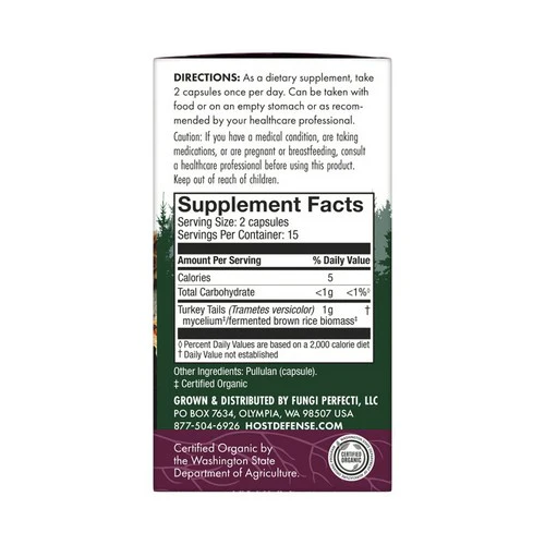 Host Defense, Turkey Tail Capsules, 30 Count - Image 3