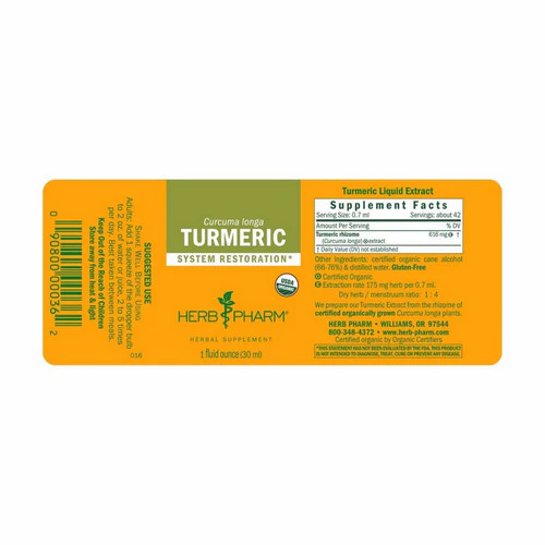 Herb Pharm, Turmeric Extract, 1 Oz - Image 2