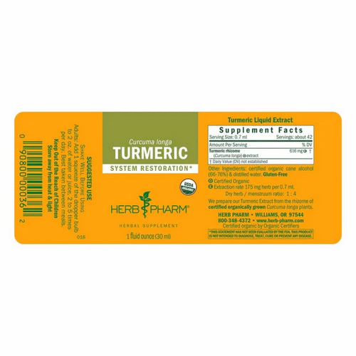 Herb Pharm, Turmeric Extract, 4 Oz - Image 2