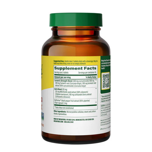 MegaFood, Turmeric Strength for Liver, 90 Tabs - Image 3