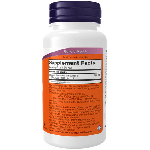 Now Foods, Ubiquinol Extra Strength, 200 mg, 60 Softgels - Image 2