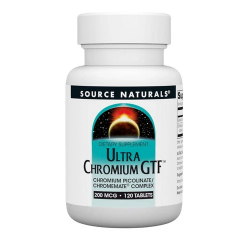 Source Naturals, Ultra Chromium GTF, 200 mcg, 120 Tabs
