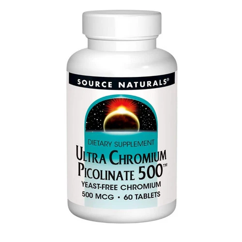 Source Naturals, Ultra Chromium Picolinate, 500 mcg, 60 Tabs