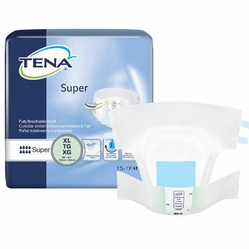 Tena, Unisex Adult Incontinence Brief TENA Super Tab Closure X-Large Disposable Heavy Absorbency, Count of 15