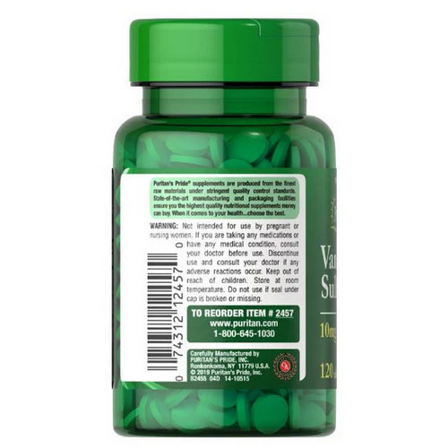 Puritan's Pride, Vanadyl Sulfate, 10 mg, 120 Tablets - Image 3