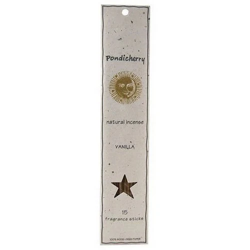 Pondicherry Natural Incense, Vanilla Incense Sticks, 15 Count