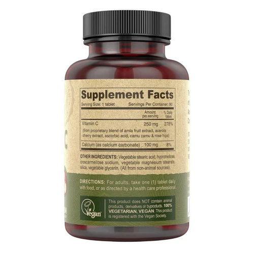 Deva Vegan Vitamins, Vegan Vitamin C Multi Source, 90 Tabs - Image 2