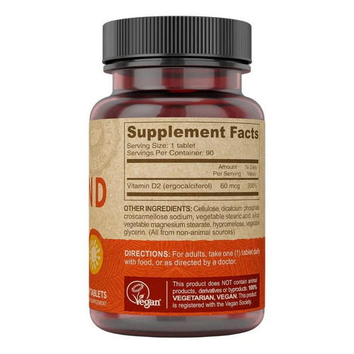 Deva Vegan Vitamins, Vegan Vitamin D, 800 IU, 90 Tabs - Image 2