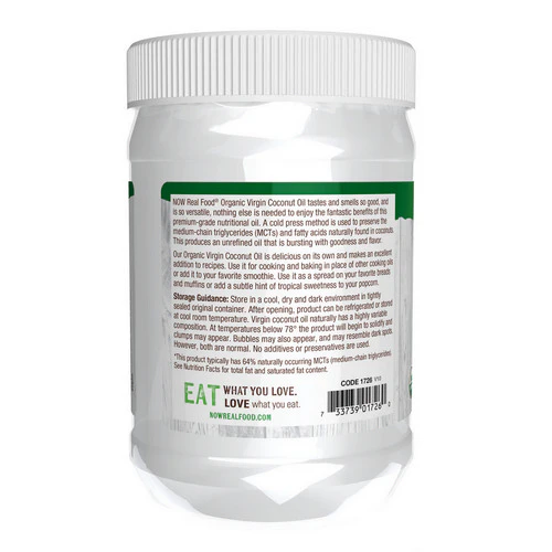 Now Foods, Organic Virgin Coconut Oil, 20 oz - Image 3