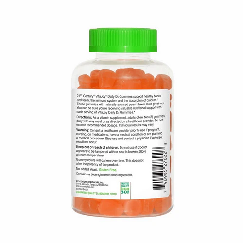 21st Century, Vitajoy Vitamin D, 50mcg, 120 Gummies - Image 3