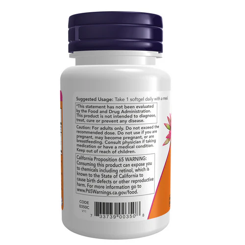 Now Foods, Vitamin A & D, 10000/400, 100 Sgels - Image 3