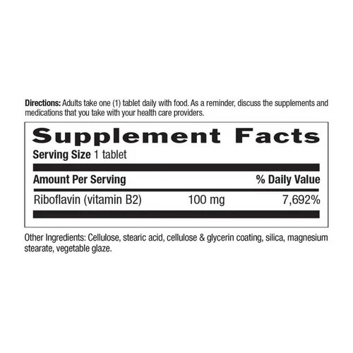 Country Life, Vitamin B-2, 100 MG, 100 Tabs - Image 2