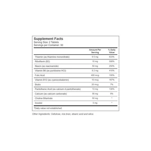 Thompson, Vitamin B Complex With Rice Bran, 60 Tablets - Image 2