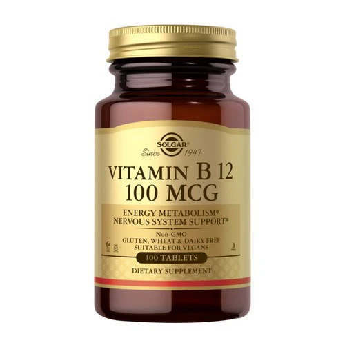 Solgar, Vitamin B12, 100 mcg, 100 Tabs