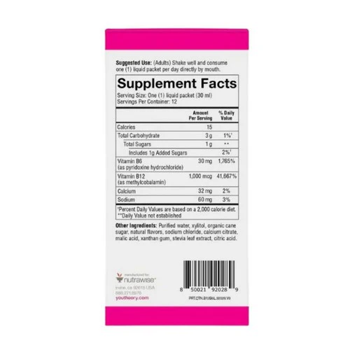 Youtheory, Vitamin B12 and B6 Liquid Packets, 12 Oz - Image 2