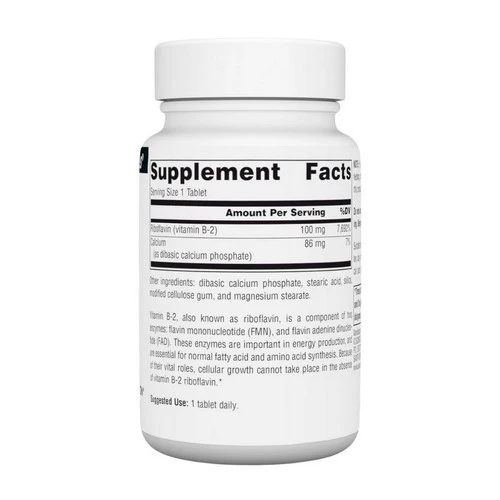 Source Naturals, Vitamin B-2, 100 mg, 100 Tabs - Image 2
