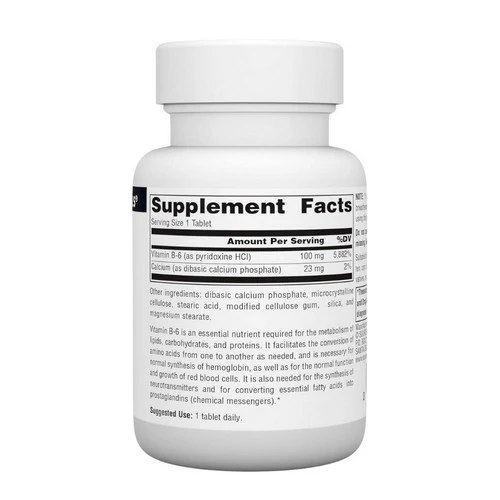 Source Naturals, Vitamin B-6, 100 mg, 100 Tabs - Image 2