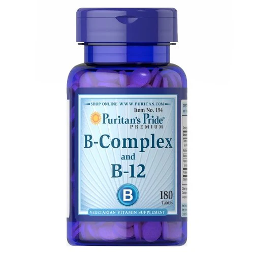 Puritan's Pride, Vitamin B-Complex and Vitamin B-12, 180 Tablets