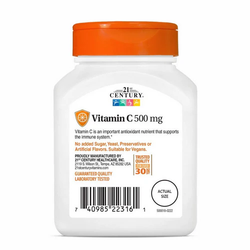 21st Century, Vitamin C, 500mg, 110 Tabs - Image 4