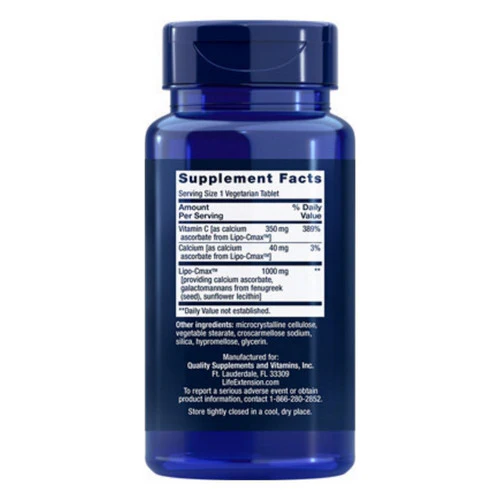 Life Extension, Vitamin C 24-Hour Liposomal Hydrogel Formula, 60 Tabs - Image 2