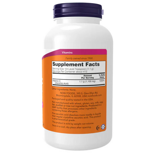Now Foods, Vitamin C Crystals, 1 lbs - Image 2