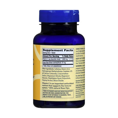 Foster And Thrive, Vitamin C With Rose Hips, 1000 Mg, 100 Tabs - Image 3