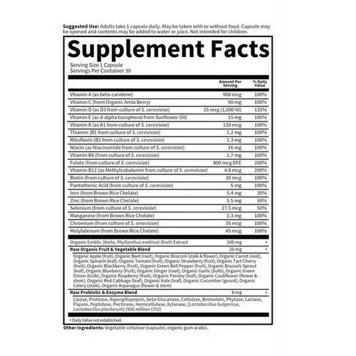 Garden of Life, Vitamin Code RAW One for Women, 30 caps - Image 2