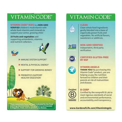 Garden of Life, Vitamin Code Kids Cherry Berry Chewables Bears, Kids, 30 Count - Image 3